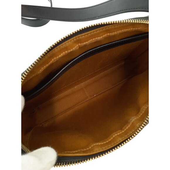 Celine Triomphe Messenger Bag Shoulder Canvas Leather Black Brown - Picture 3 of 9